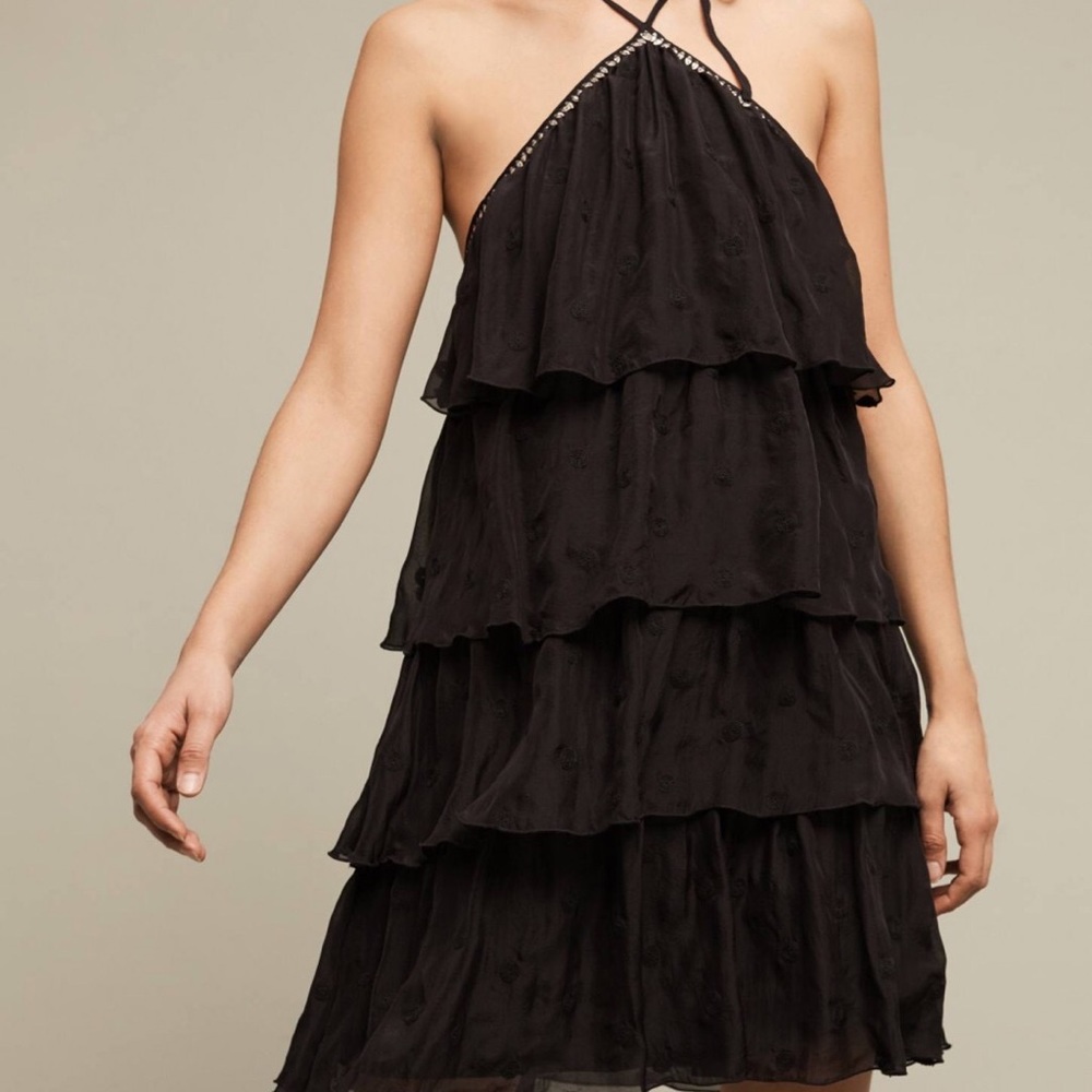 NWT Anthropologie St. Roche Vasta Tiered Halter Dress SZ M Z258-4